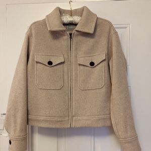 NWT XS Everlane Wool Mackinaw Jacket in Oatmeal